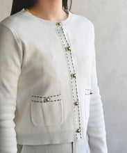 画像をギャラリービューアに読み込む, ステッチ配色ミラノカーディガン/MM618404