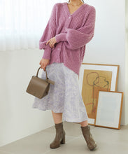 画像をギャラリービューアに読み込む, Vネックニットカーディガン/MO33N01