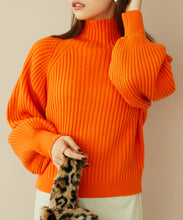 画像をギャラリービューアに読み込む, ハイネックボリュームスリーブニット/MO33N04