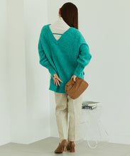 画像をギャラリービューアに読み込む, メランジVネックニットプルオーバー/MO33N06