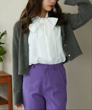 画像をギャラリービューアに読み込む, クロップドシャギーニットカーディガン/MO33N07