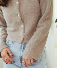画像をギャラリービューアに読み込む, クロップドシャギーニットカーディガン/MO33N07