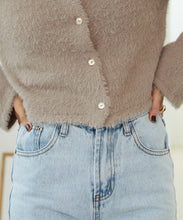 画像をギャラリービューアに読み込む, クロップドシャギーニットカーディガン/MO33N07