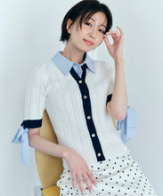 画像をギャラリービューアに読み込む, ケーブル編みレイヤードカーディガン/TT628404