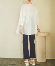 画像をギャラリービューアに読み込む, 【MADEININDIA】ピンタックレースブラウス/TT418118