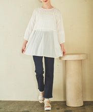 画像をギャラリービューアに読み込む, 【MADEININDIA】ピンタックレースブラウス/TT418118