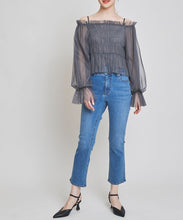 画像をギャラリービューアに読み込む, オフショル2wayチュールブラウス/TT418119