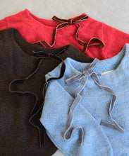 画像をギャラリービューアに読み込む, ベロア肩リボンふわふわニット/TT548318