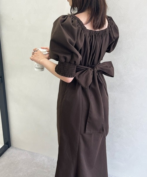 一部店舗限定 2wayオフショルバックリボンワンピース/TT557401