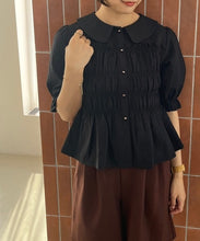 画像をギャラリービューアに読み込む, 一部店舗限定  シャーリングペプラムブラウス/TT558102
