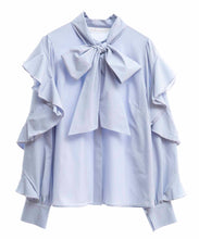 画像をギャラリービューアに読み込む, フリルスリーブボウタイブラウス/TT518101