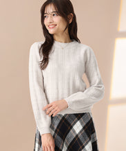 画像をギャラリービューアに読み込む, フラッフィーチェック柄ニット/MM548321