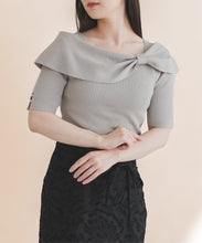 画像をギャラリービューアに読み込む, アシメリボン2way配色ケープニット/MM628310