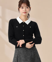 画像をギャラリービューアに読み込む, 【再入荷】シャツ襟付きケーブルカーディガン/MM548410