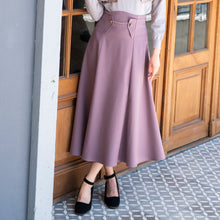 画像をギャラリービューアに読み込む, ウールライクコルセットフレアスカート/mm337209