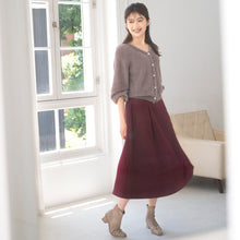 画像をギャラリービューアに読み込む, ウールライクツイルサイドベルトスカート/mm337210