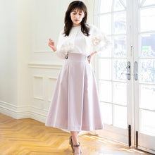 画像をギャラリービューアに読み込む, ウールライクツイルサイドベルトスカート/mm337210