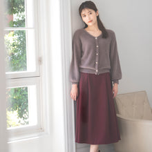 画像をギャラリービューアに読み込む, ウールライクツイルサイドベルトスカート/mm337210