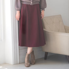 画像をギャラリービューアに読み込む, ウールライクツイルサイドベルトスカート/mm337210