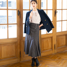 画像をギャラリービューアに読み込む, チェックシャーリングフレアスカート/mm337211