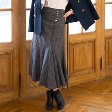 画像をギャラリービューアに読み込む, チェックシャーリングフレアスカート/mm337211