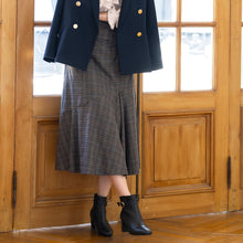 画像をギャラリービューアに読み込む, チェックシャーリングフレアスカート/mm337211