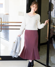 画像をギャラリービューアに読み込む, バックレースアップサテンマーメイドスカート/MM337226