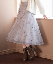 画像をギャラリービューアに読み込む, シフォンジーレースアップスカート/MM337228