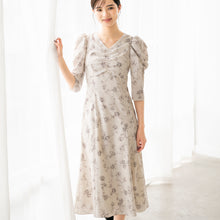 画像をギャラリービューアに読み込む, ラインフラワーワンピース/mm337401