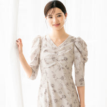 画像をギャラリービューアに読み込む, ラインフラワーワンピース/mm337401