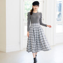 画像をギャラリービューアに読み込む, チェックレースアップドッキングワンピース/mm337417