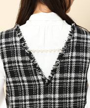 画像をギャラリービューアに読み込む, パール付きツイードジャンスカ/MM337420