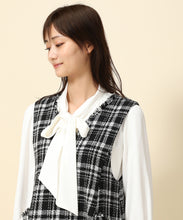 画像をギャラリービューアに読み込む, パール付きツイードジャンスカ/MM337420