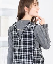 画像をギャラリービューアに読み込む, パール付きツイードジャンスカ/MM337420