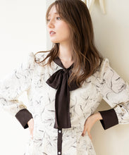 画像をギャラリービューアに読み込む, バイカラーボウタイフラワーワンピース/MM337423
