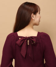 画像をギャラリービューアに読み込む, バックリボンニットミニワンピース/MM337425