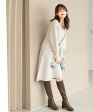 画像をギャラリービューアに読み込む, バックリボンニットミニワンピース/MM337425