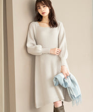 画像をギャラリービューアに読み込む, バックリボンニットミニワンピース/MM337425