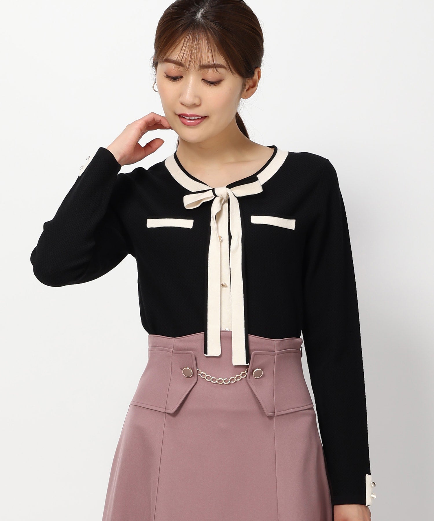 プリント花柄ボウタイブラウス – MISCH MASCH 