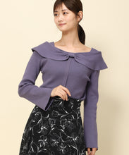 画像をギャラリービューアに読み込む, リボンケープカラーニット/MM338316