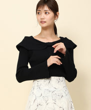 画像をギャラリービューアに読み込む, リボンケープカラーニット/MM338316