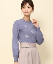 画像をギャラリービューアに読み込む, すずらんパール刺繍ニット/MM338317