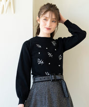 画像をギャラリービューアに読み込む, すずらんパール刺繍ニット/MM338317