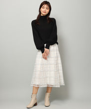 画像をギャラリービューアに読み込む, ラメ刺繍チェックスカート/MM347212