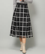 画像をギャラリービューアに読み込む, ラメ刺繍チェックスカート/MM347212