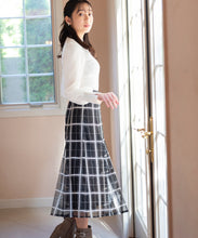 画像をギャラリービューアに読み込む, ラメ刺繍チェックスカート/MM347212