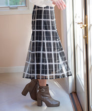 画像をギャラリービューアに読み込む, ラメ刺繍チェックスカート/MM347212