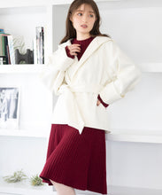 画像をギャラリービューアに読み込む, ブローチ付き成型リブニットワンピース/MM347401