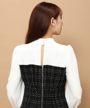 画像をギャラリービューアに読み込む, ラメツイードビスチェ風ドッキングワンピース/MM347403