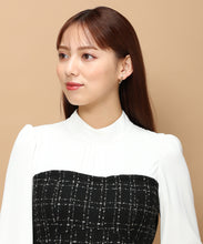 画像をギャラリービューアに読み込む, ラメツイードビスチェ風ドッキングワンピース/MM347403